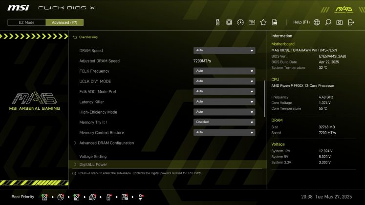 Материнская плата MSI MAG X870E Tomahawk Wifi