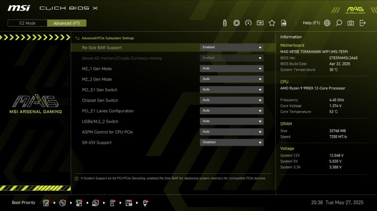 Материнская плата MSI MAG X870E Tomahawk Wifi