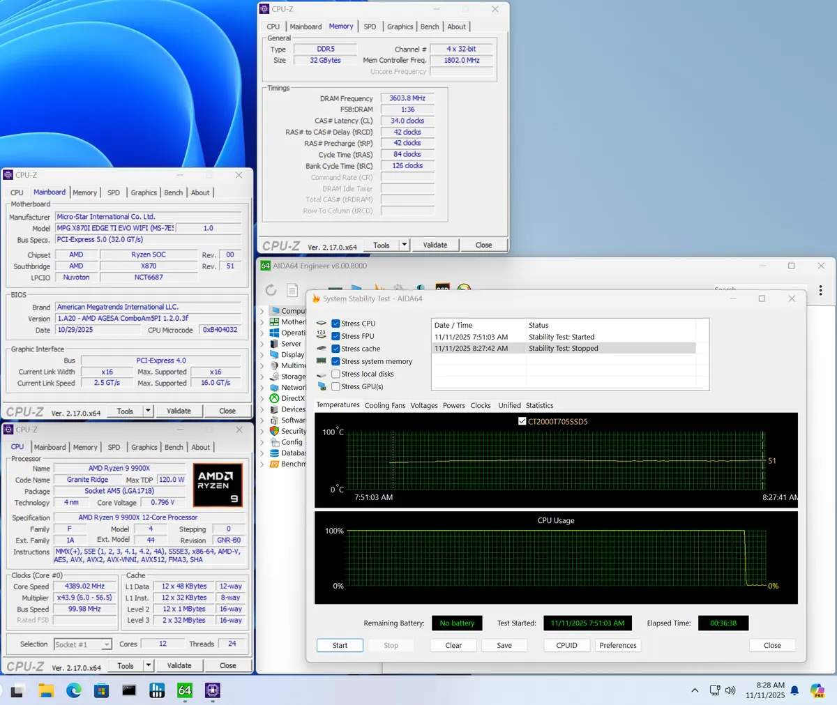 Обзор материнской платы MSI MPG X870I Edge Ti Evo Wifi: три слота M.2 и невероятно быстрая память картинка Материнская плата MSI MPG X870I Edge Ti Evo Wifi | DGL.RU