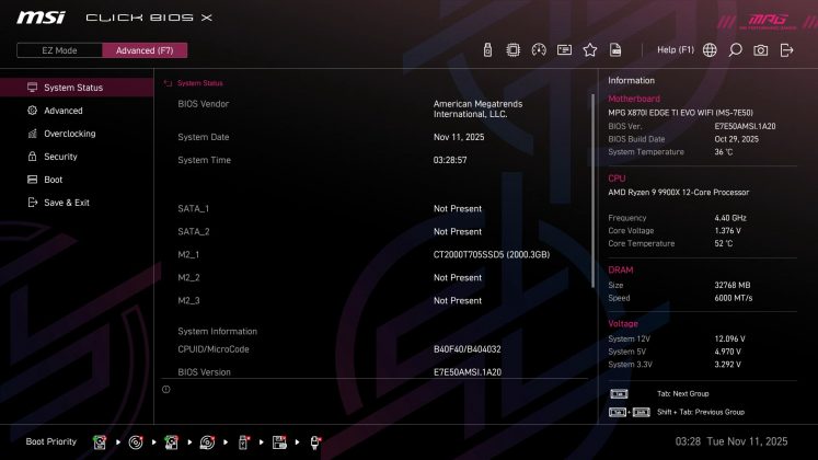 Материнская плата MSI MPG X870I Edge Ti Evo Wifi | DGL.RU