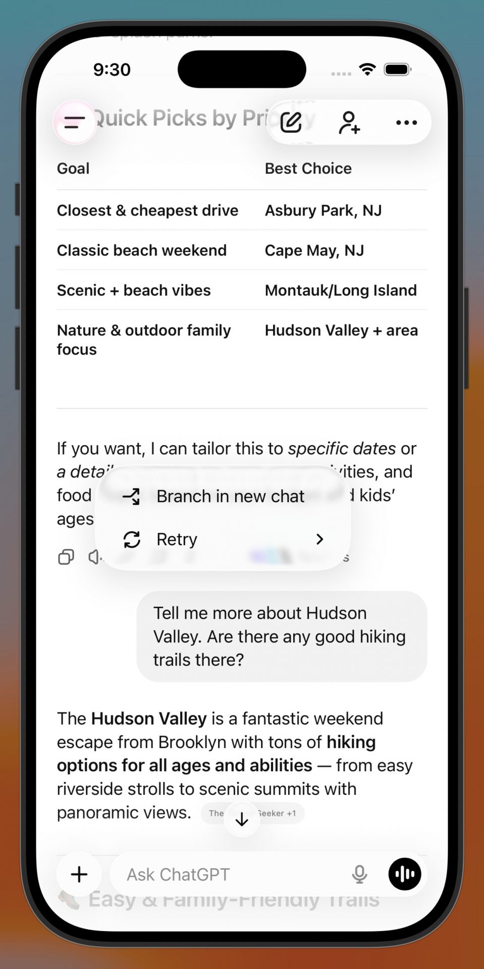 Мобильный ChatGPT получил ветвление чатов | DGL.RU