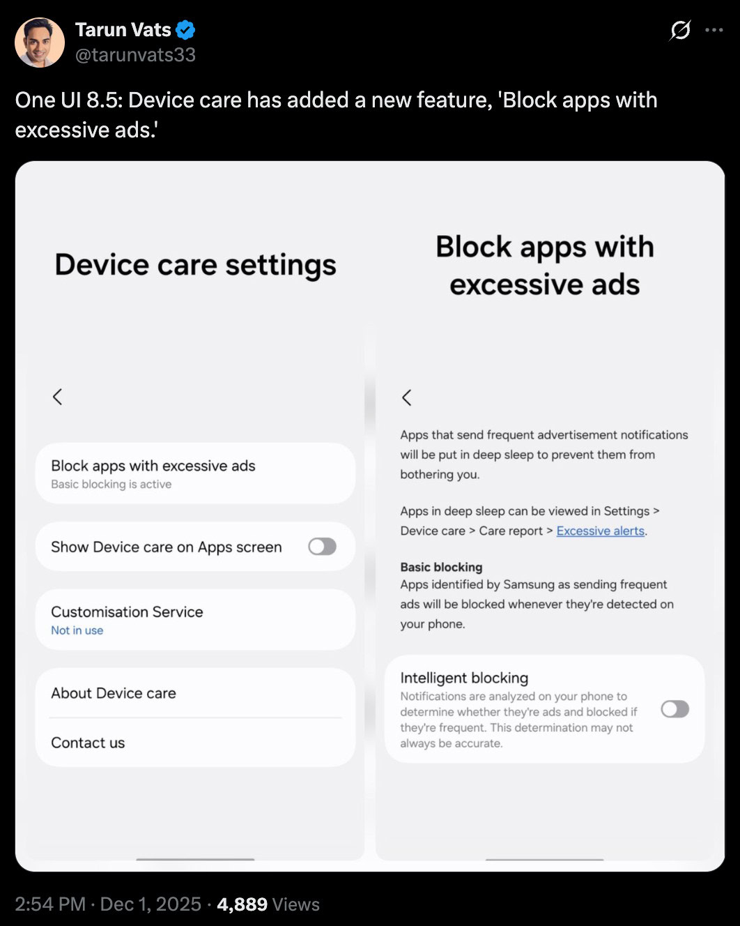 Samsung обещает конец спаму в уведомлениях, но есть подвох картинка ОС Samsung One UI 8.5 блокирует спам | DGL.RU