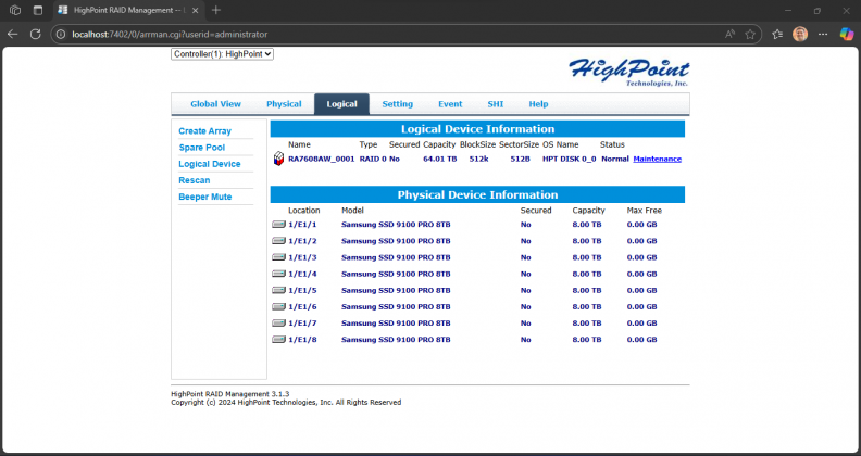 Плата RocketAIC 7608AW: быстрый SSD-массив | DGL.RU
