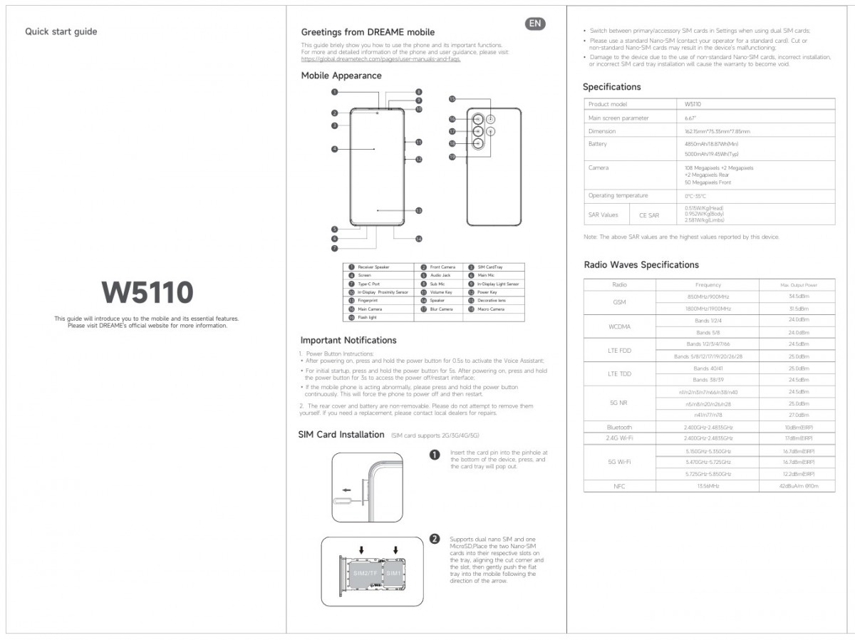 Смартфон Dreame E1: утекли характеристики | DGL.RU