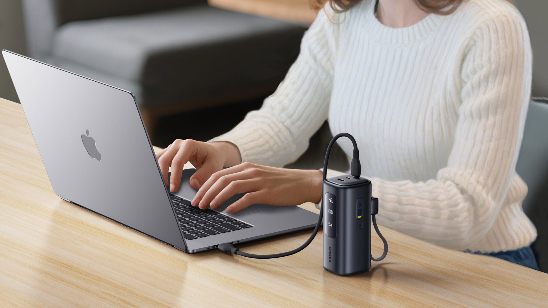 Baseus EnerGeek GX11 — успейте ухватить пауэрбанк с Wi-Fi со скидкой 20% картинка Станция Baseus EnerGeek GX11 с портами USB | DGL.RU