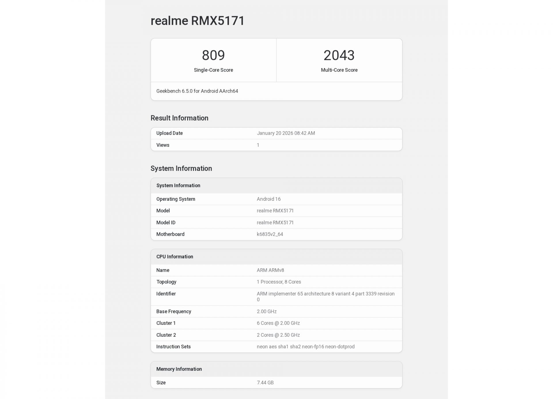 Новый король бюджета? Realme 16 с гигантской батареей на 7000 мАч прошел тесты фото