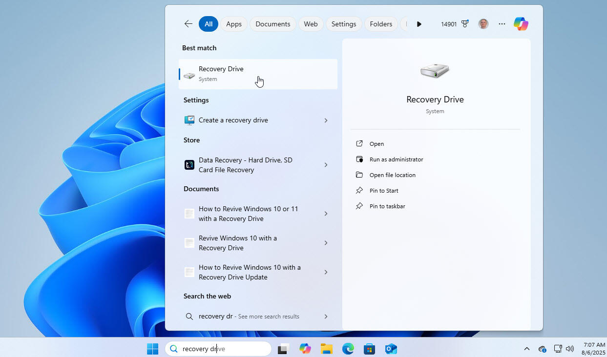 Инструмент Windows: Диск восстановления ПК | DGL.RU