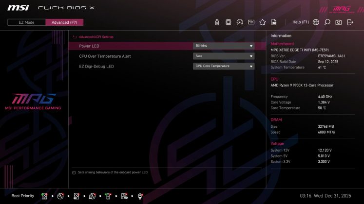 Материнская плата MSI MPG X870E Edge Ti Wifi | DGL.RU