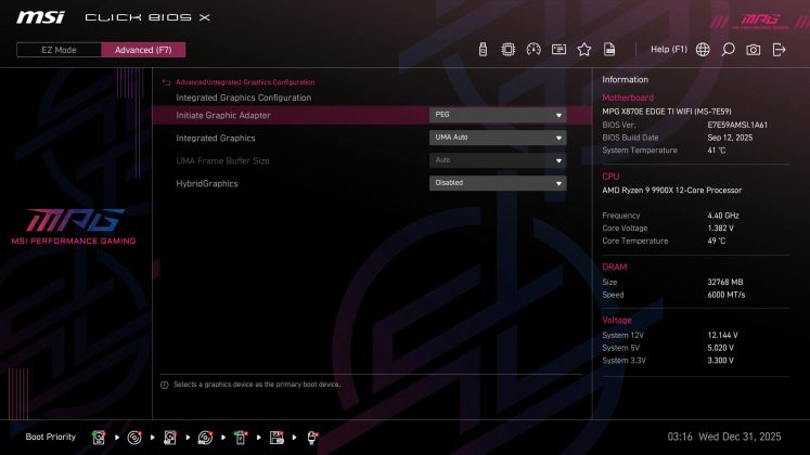 Материнская плата MSI MPG X870E Edge Ti Wifi | DGL.RU