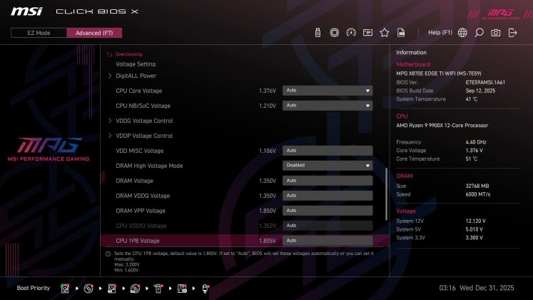Материнская плата MSI MPG X870E Edge Ti Wifi | DGL.RU