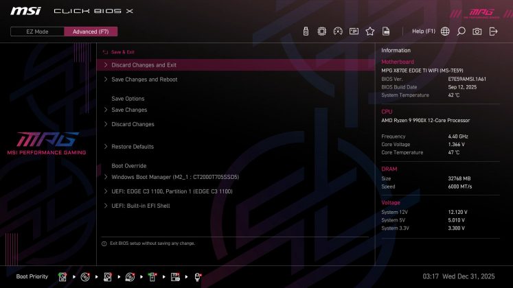 Материнская плата MSI MPG X870E Edge Ti Wifi | DGL.RU