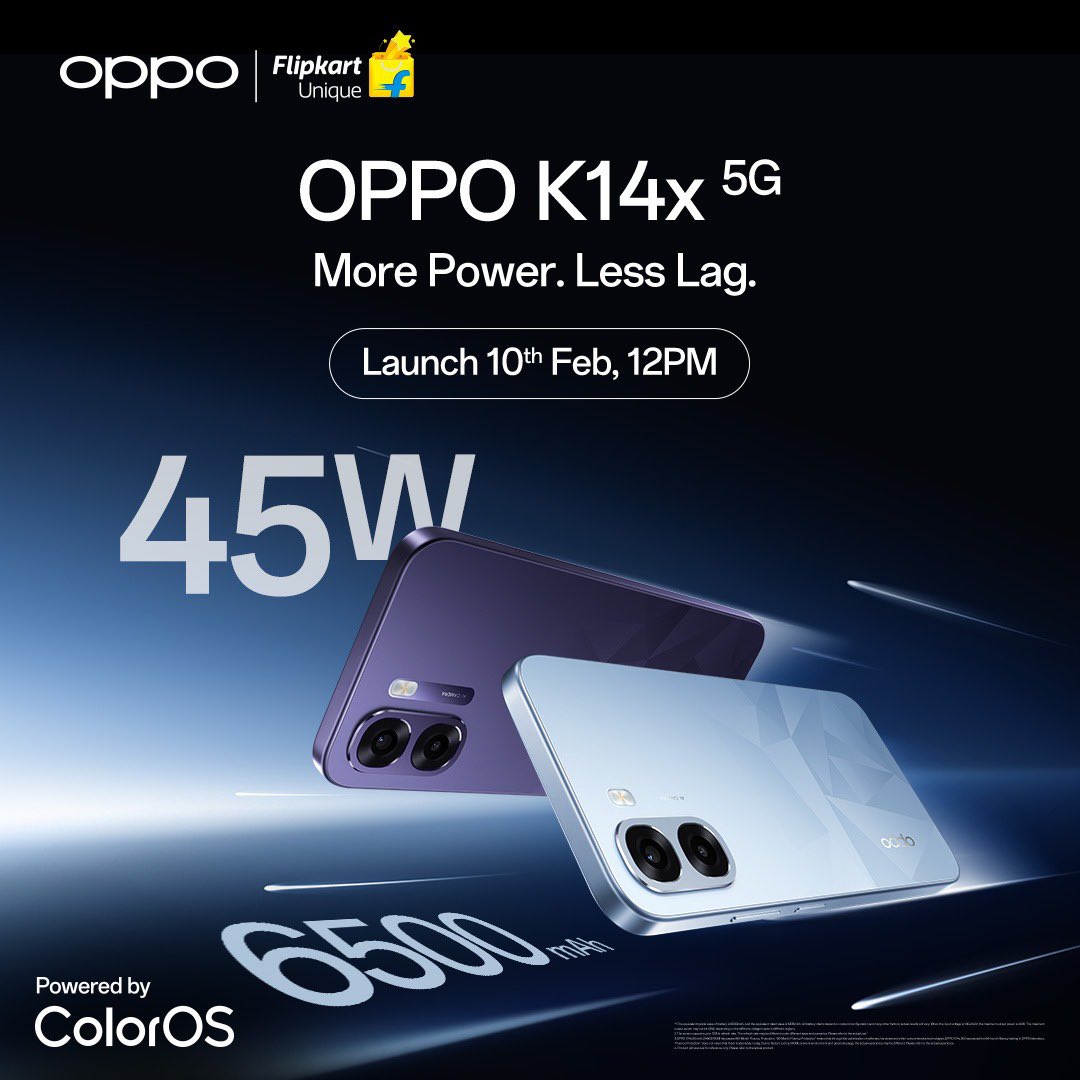 Oppo K14x 5G: большой аккумулятор и... ужасно медленная зарядка для такого гиганта картинка Смартфон Oppo K14x 5G: все характеристики | DGL.RU