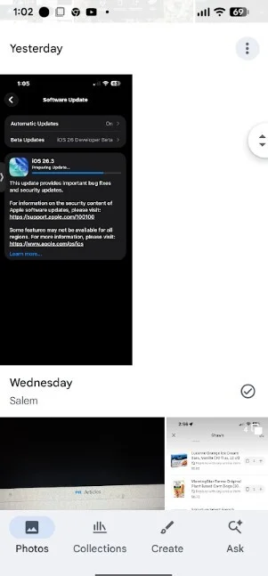 Приложение Google Фото меняет нижнюю панель | DGL.RU