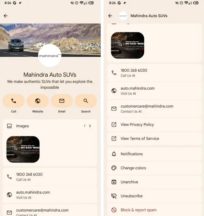 Google Messages меняет дизайн: бизнес-профили теперь выглядят как личные картинка Приложение Google Messages: новый вид профилей | DGL.RU