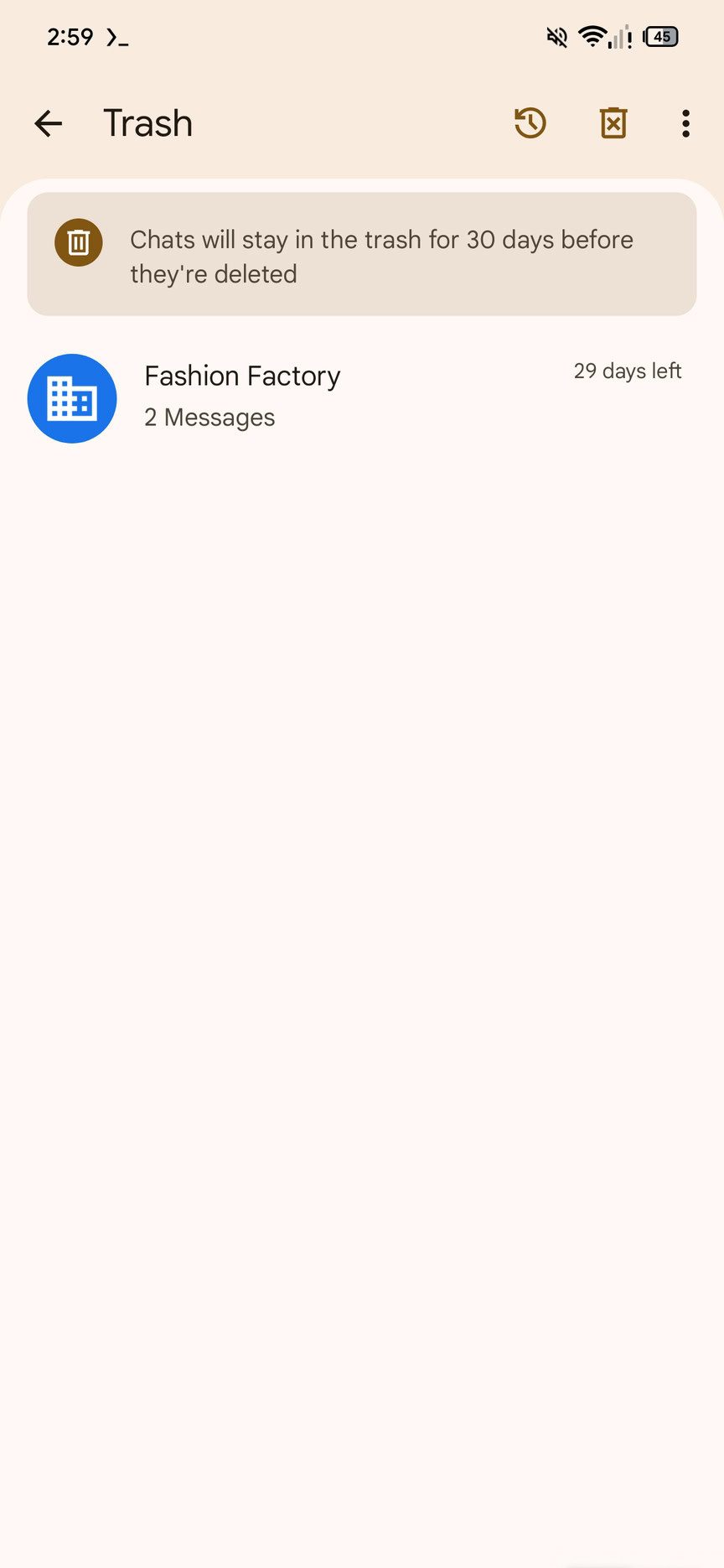 Google Сообщения: теперь у удаленных чатов есть «подушка безопасности» картинка Корзина в Google Сообщениях появилась в бета | DGL.RU