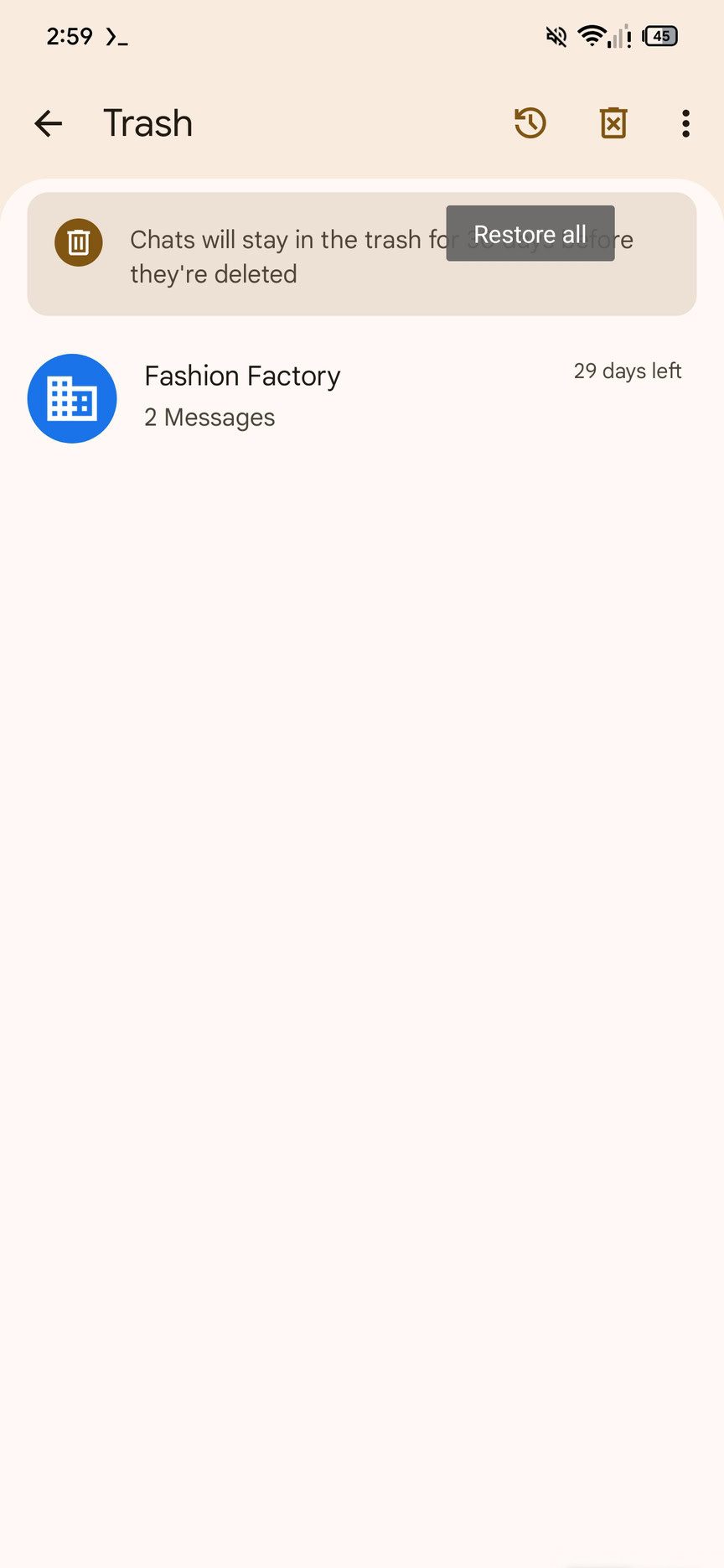 Google Сообщения: теперь у удаленных чатов есть «подушка безопасности» картинка Корзина в Google Сообщениях появилась в бета | DGL.RU