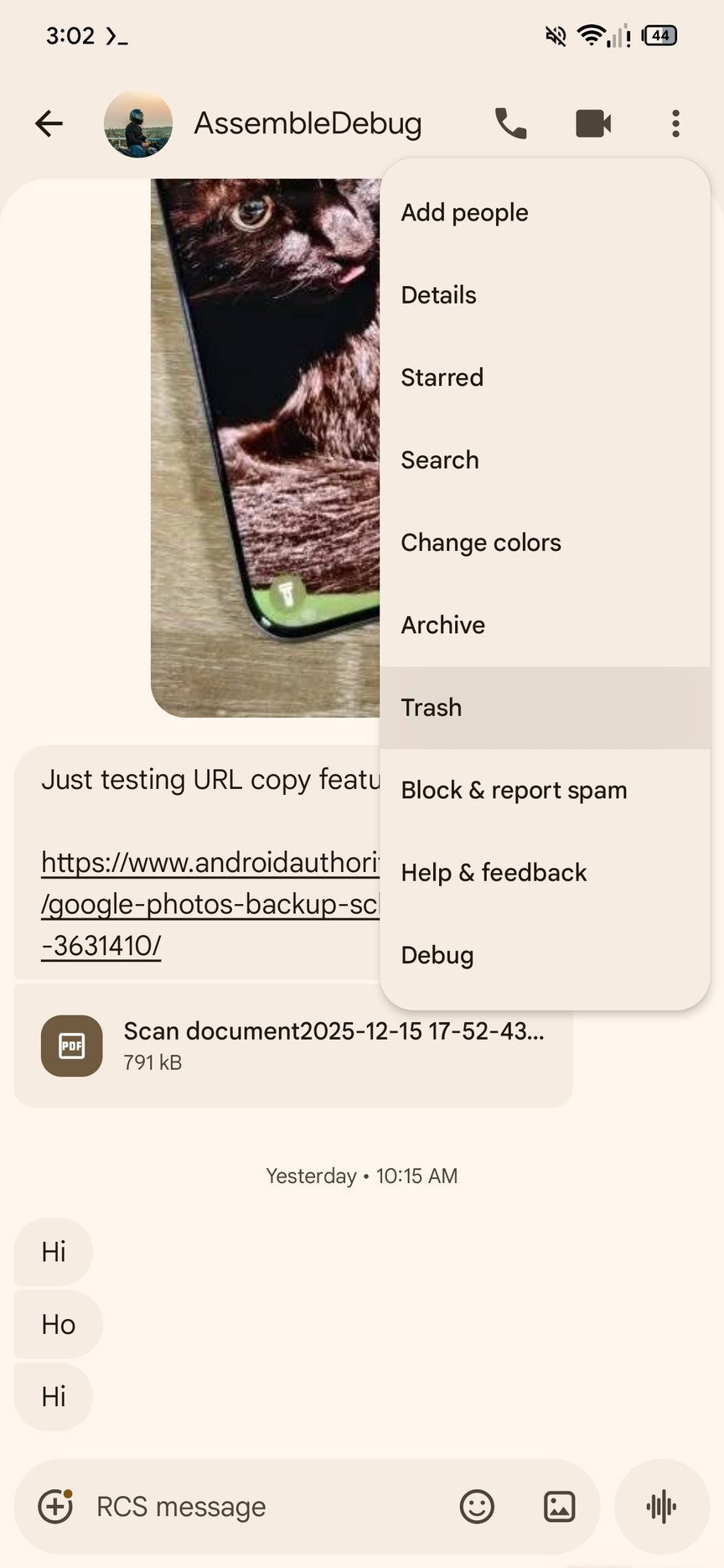 Google Сообщения: теперь у удаленных чатов есть «подушка безопасности» картинка Корзина в Google Сообщениях появилась в бета | DGL.RU