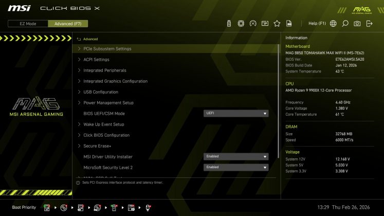 Материнская плата MSI B850 Tomahawk Max WiFi II | DGL.RU