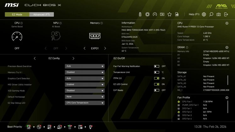 Материнская плата MSI B850 Tomahawk Max WiFi II | DGL.RU