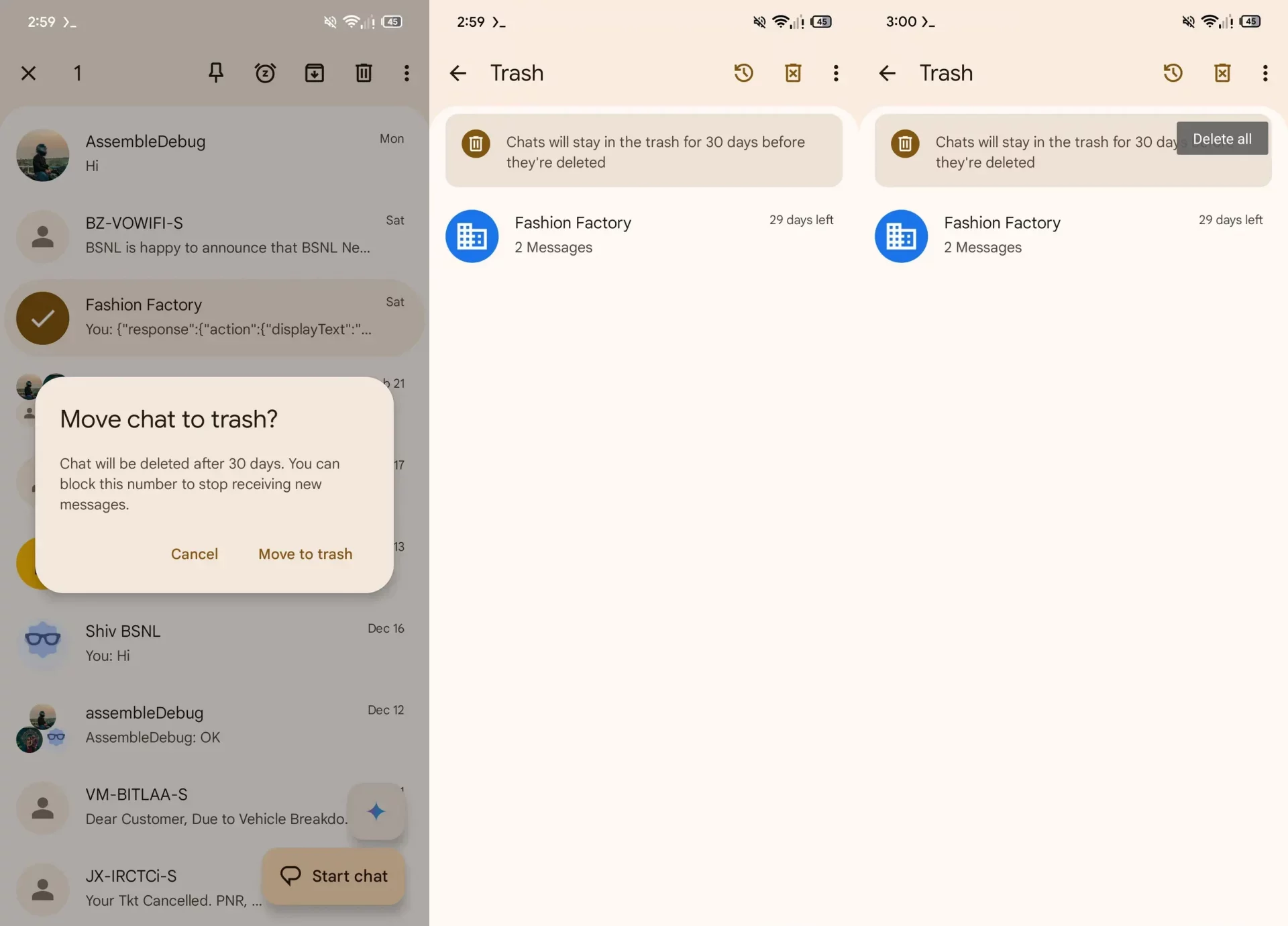 Приложение Google Messages: корзина для SMS | DGL.RU