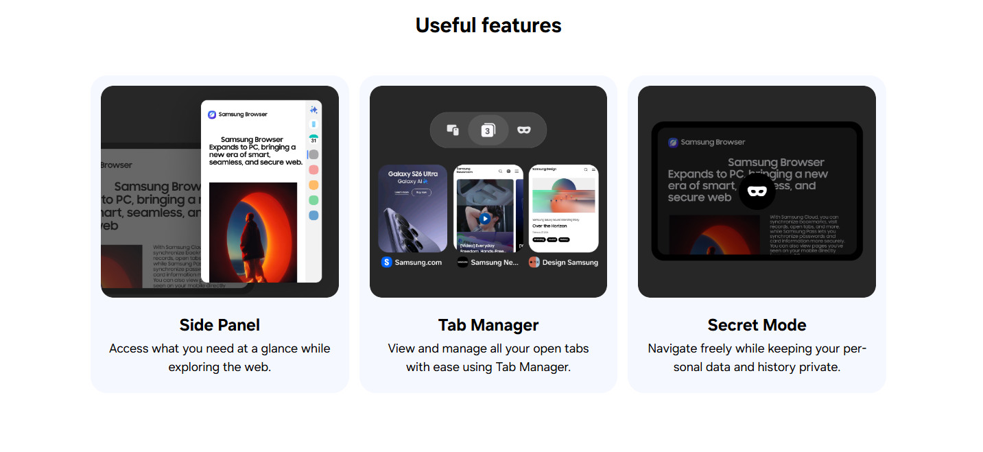 Samsung Browser для Windows вышел из беты: теперь с продвинутым ИИ картинка Браузер Samsung Browser вышел для Windows | DGL.RU