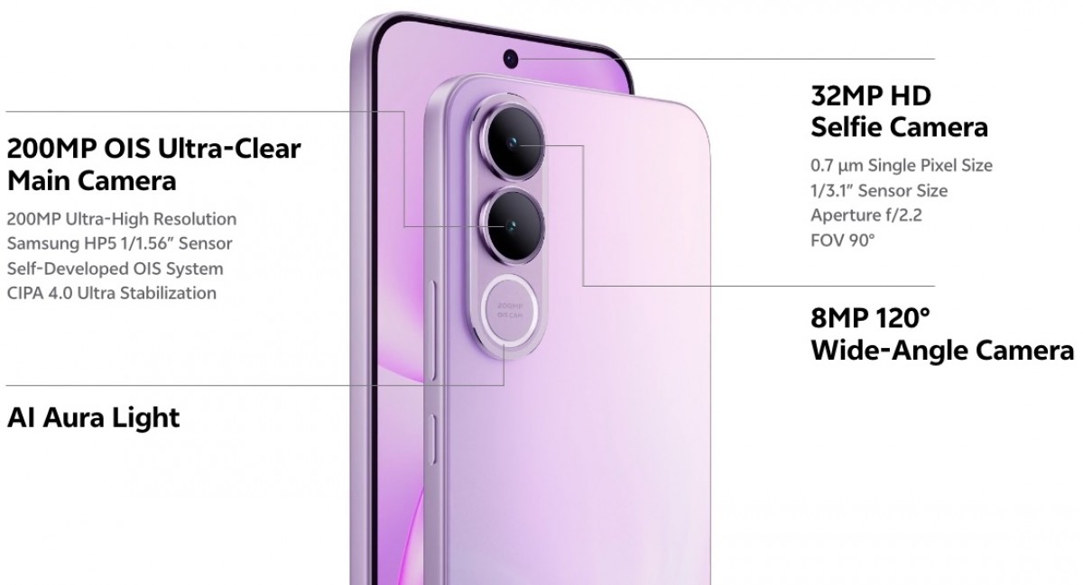 Представлен vivo V70 FE с основной камерой на 200 Мп и аккумулятором на 7000 мАч