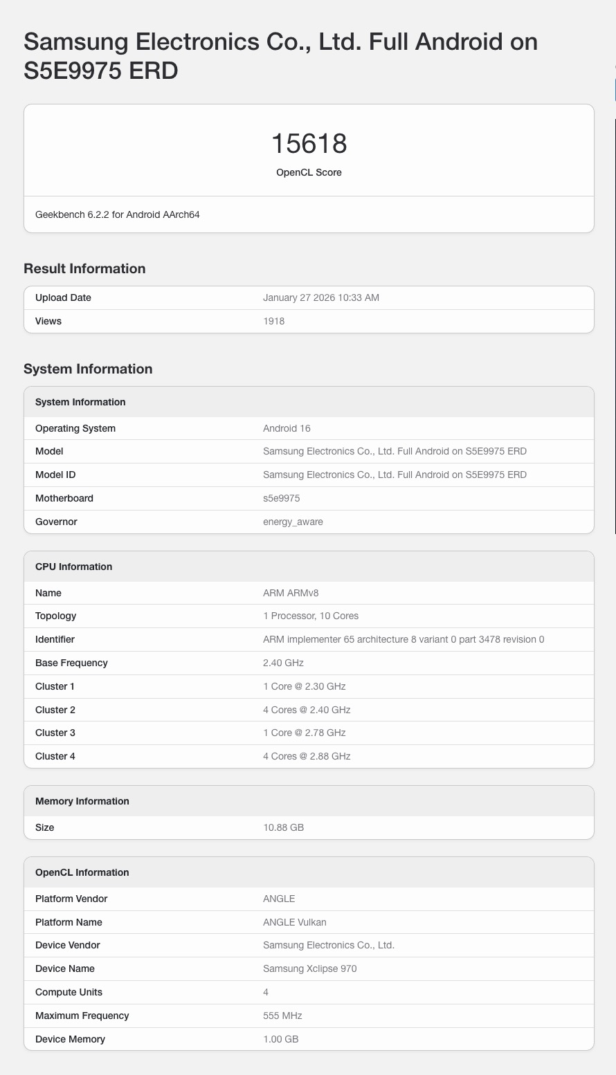 Exynos 2700 засветился в тестах: что готовит Samsung для будущих флагманов картинка Процессор Exynos 2700 обещает прорыв Samsung | DGL.RU