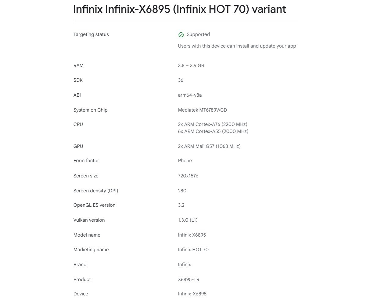 Infinix Hot 70 готов к захвату полок: Google раскрыл дизайн смартфона, который купят миллионы россиян