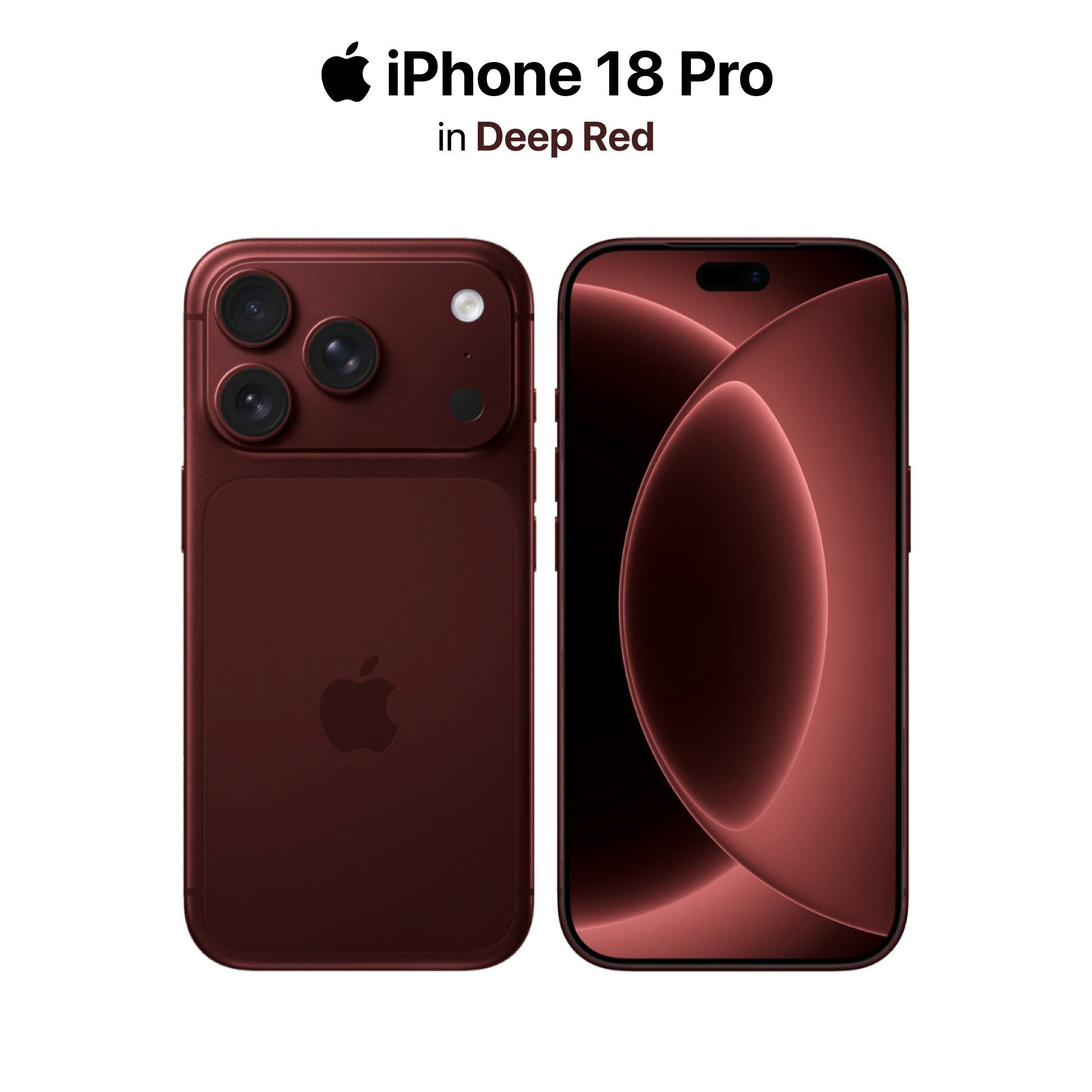 Новый красный iPhone 18 Pro может выглядеть примерно так
