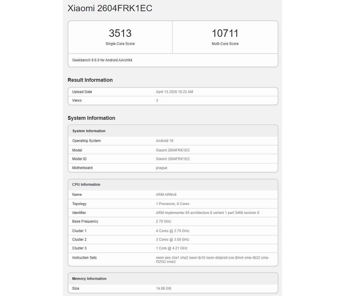 Redmi K90 Max в Geekbench: флагман за копейки, который приедет в Россию быстрее, чем вы успеете накопить картинка Redmi K90 Max в Geekbench: Флагман за копейки, который приедет в Россию быстрее, чем вы успеете накопить