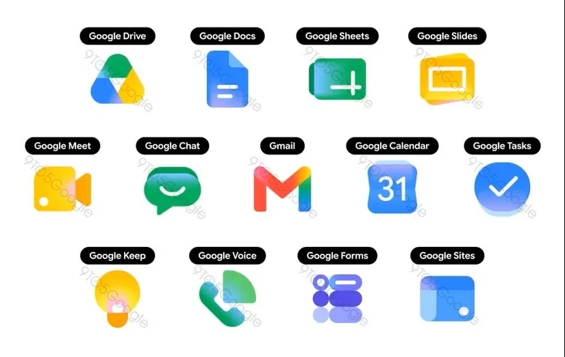 Google кардинально меняет дизайн значков Gmail, Диска и других сервисов Workspace картинка Смартфон Google Pixel 9 Pro и новый дизайн ИИ | DGL.RU