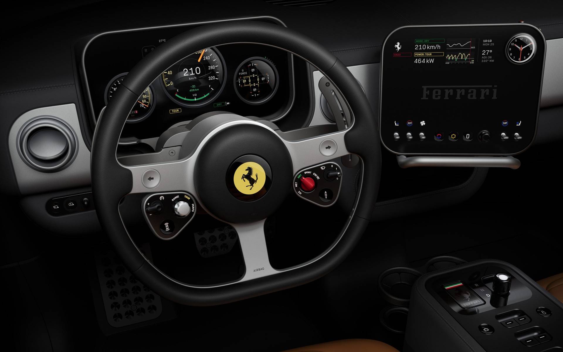 Как экраны от смартфонов Samsung спасают дизайн электрокара Ferrari Luce от засилья плоских планшетов