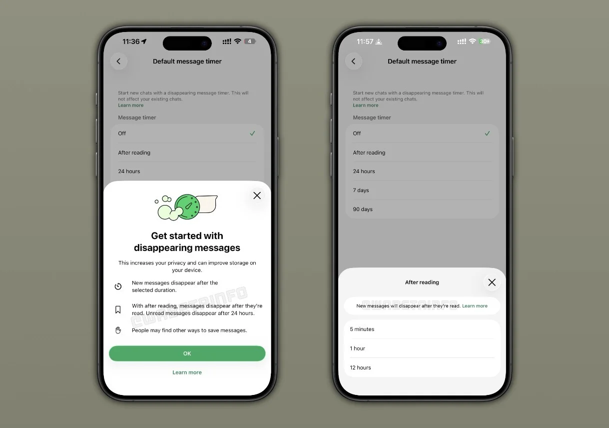 WhatsApp меняет правила игры с исчезающими сообщениями: конкурентам пора напрячься картинка Новые таймеры WhatsApp: включать или нет? | DGL.RU