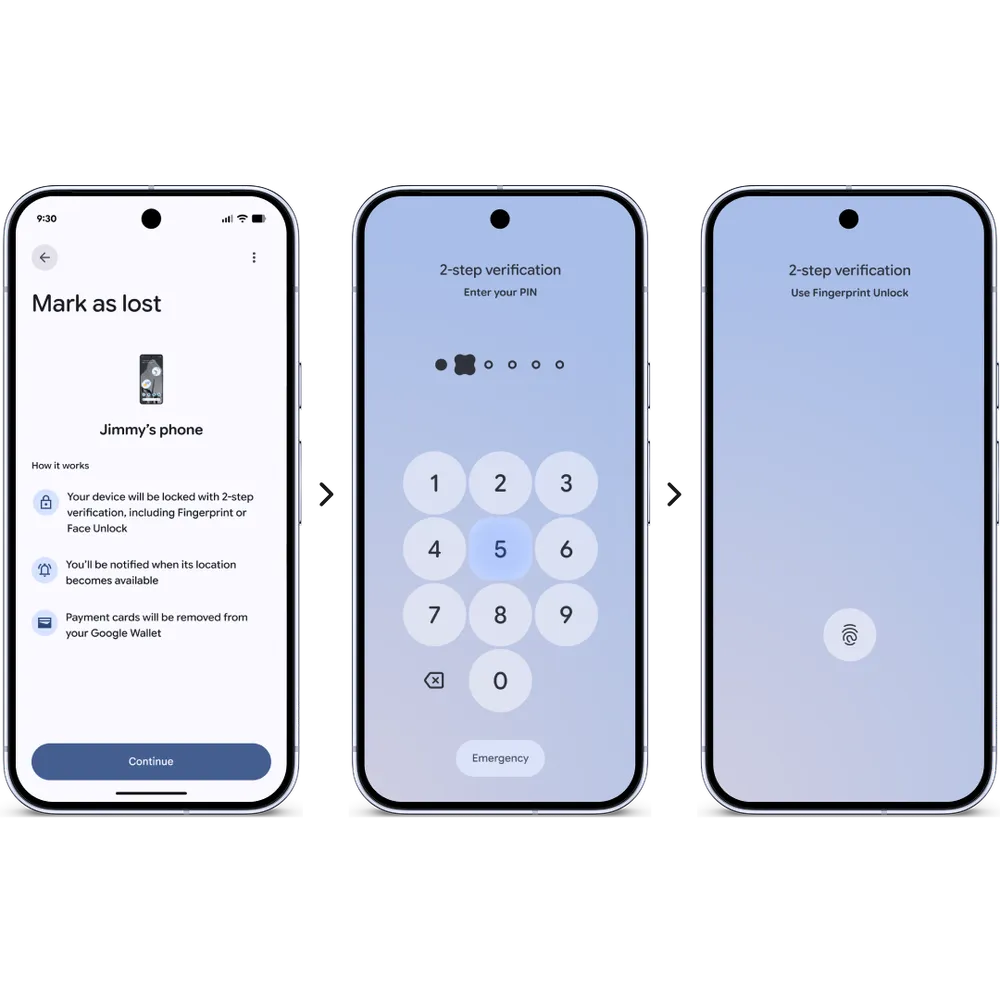 Смартфон Google Pixel 9: защита от кражи | DGL.RU