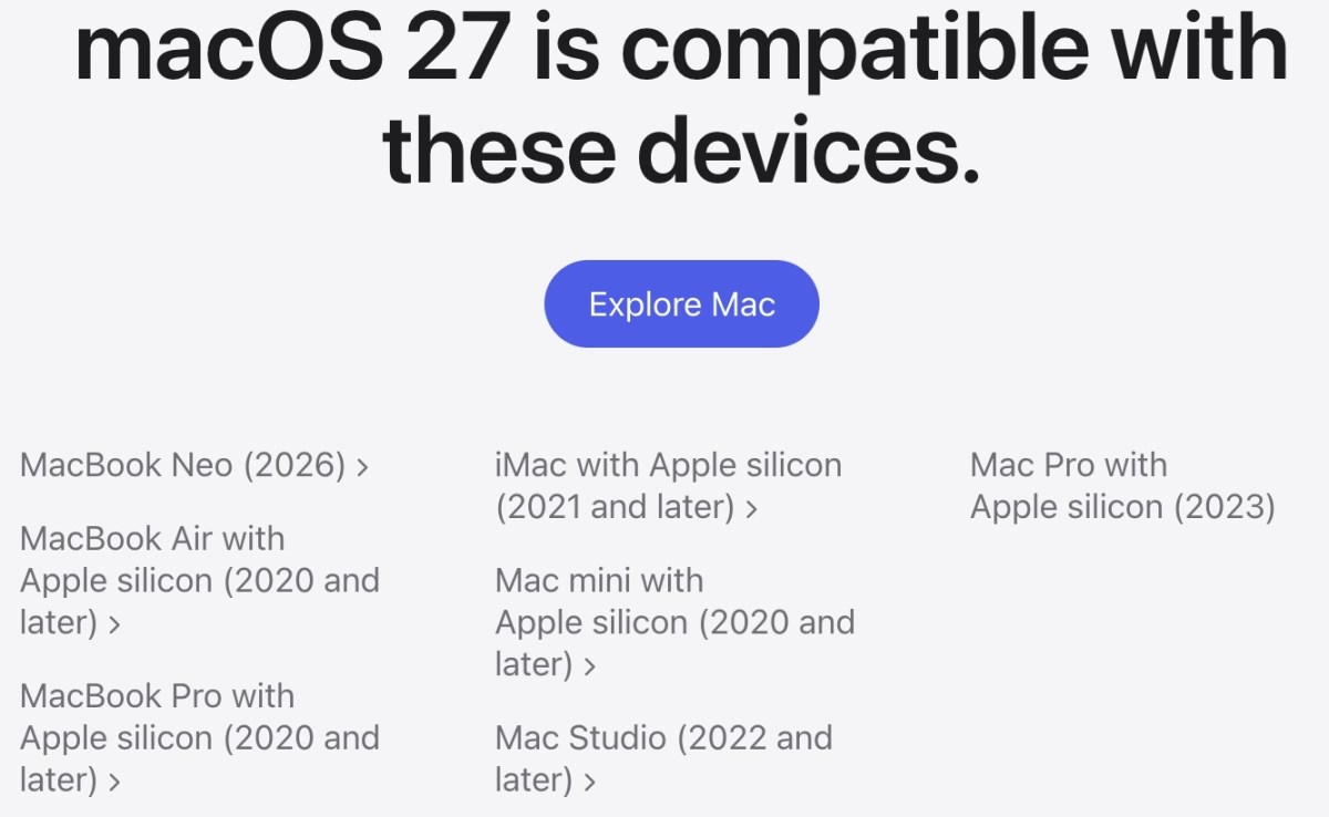 Секретные списки Apple утекли в сеть: кто получит iOS 27, iPadOS 27, macOS 27 и watchOS 27 картинка Секретные списки Apple утекли в сеть: кто получит iOS 27, iPadOS 27, macOS 27 и watchOS 27