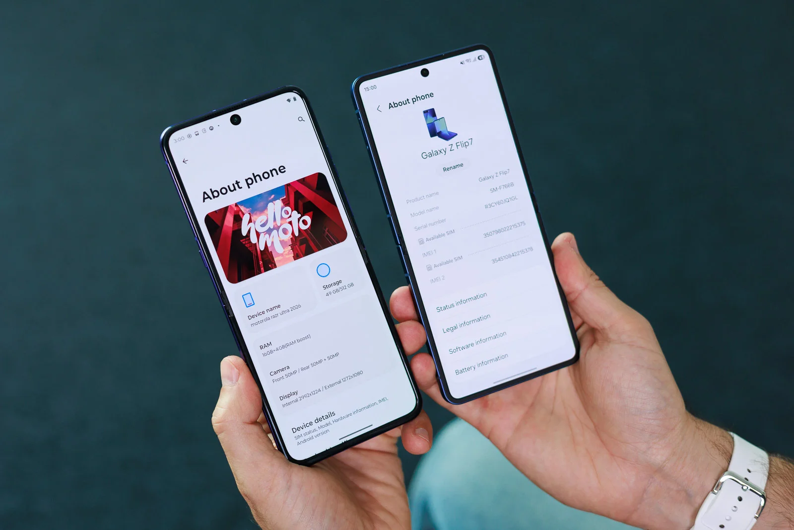 Motorola Razr Ultra 2026 против Galaxy Z Flip 7