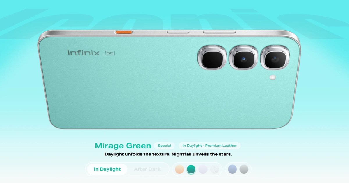 Infinix Hot 70 Pro поставляется в шести различных вариантах отделки