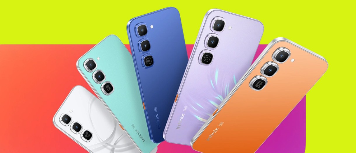 Infinix Hot 70 Pro поставляется в шести различных вариантах отделки