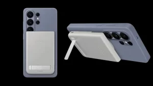 Внешний аккумулятор Samsung частично перекрывает объектив камеры Galaxy S26 Ultra