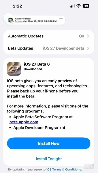 Apple и Google выпустили обновление новые бета-версии iOS 27 и Android 17 QPR1