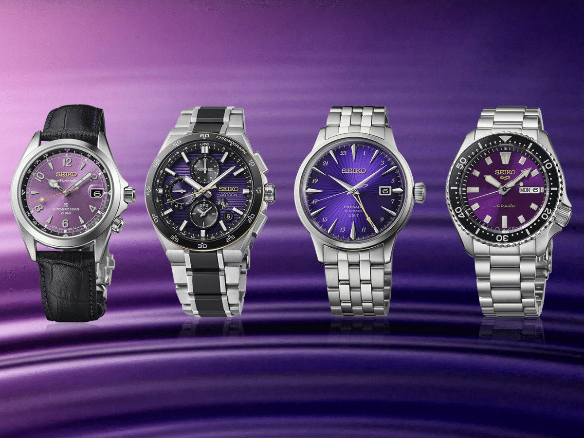 Все модели часов Seiko Edo Purple, выпущенные к 145-летию компании