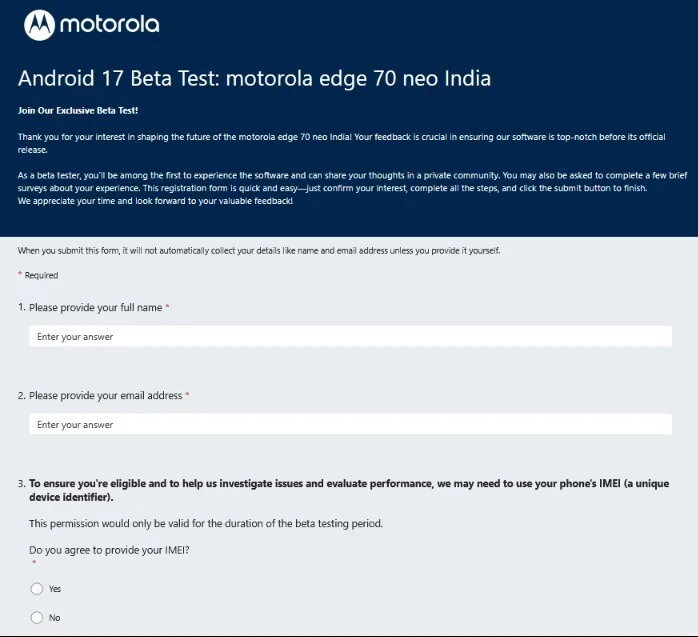 Утечка информации о Motorola Edge 70 Neo картинка Утечка информации о Motorola Edge 70 Neo фото