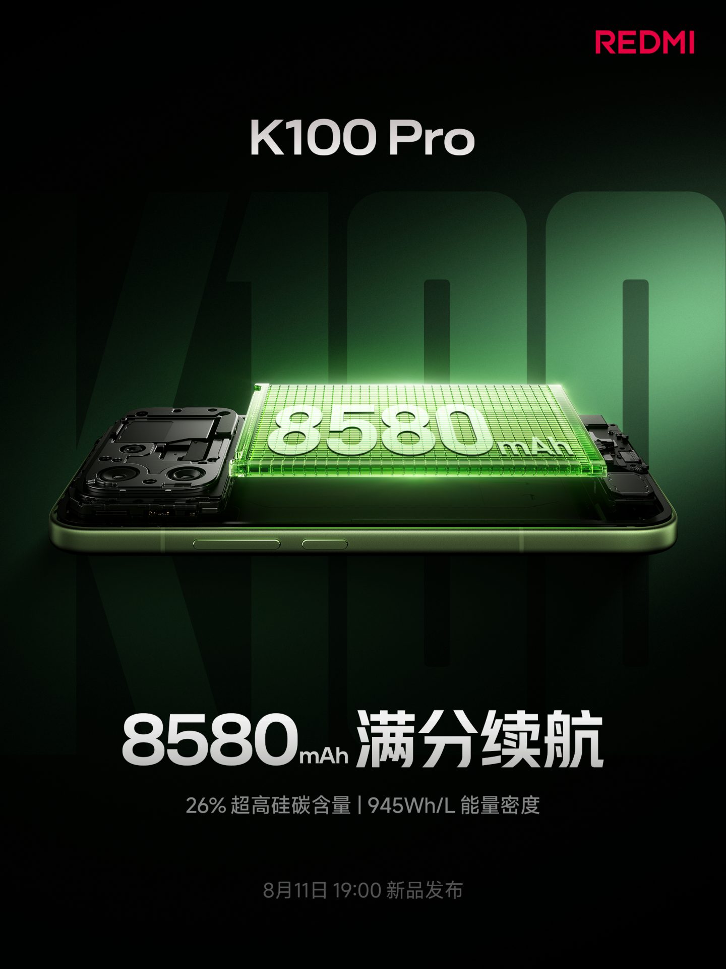Redmi K100 Pro получит 200-мегапиксельную камеру и аккумулятор емкостью 8580 мАч картинка Смартфон Redmi K100 Pro: камера и батарея | DGL.RU