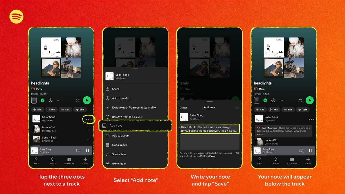 Spotify расширяет возможности пользовательских заметок картинка Spotify расширяет возможности пользовательских заметок