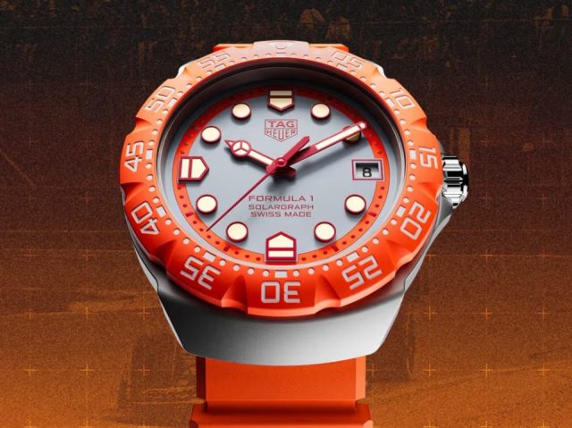 Часы TAG Heuer Drops Bright Orange Formula 1 Solargraph для заключительного этапа Гран-при Нидерландов Часы TAG Heuer Drops Bright Orange Formula 1 Solargraph для заключительного этапа Гран-при Нидерландов