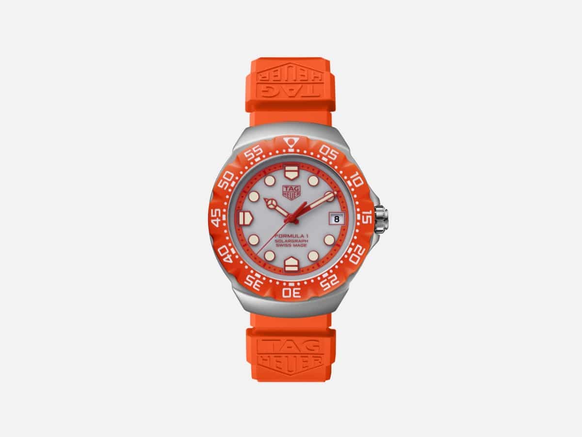 Часы TAG Heuer Drops Bright Orange F1 Solargraph для заключительного этапа Гран-при Нидерландов картинка Часы TAG Heuer Drops Bright Orange F1 Solargraph для заключительного этапа Гран-при Нидерландов
