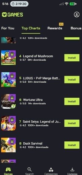 В Google Play Store появился первый сторонний магазин приложений Aptoide Games картинка В Google Play Store появился сторонний Aptoide Games | DGL.RU