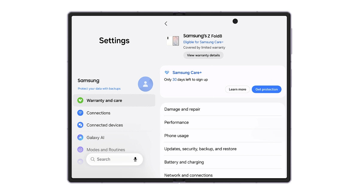В One UI 9 появилось единое меню гарантии | DGL.RU