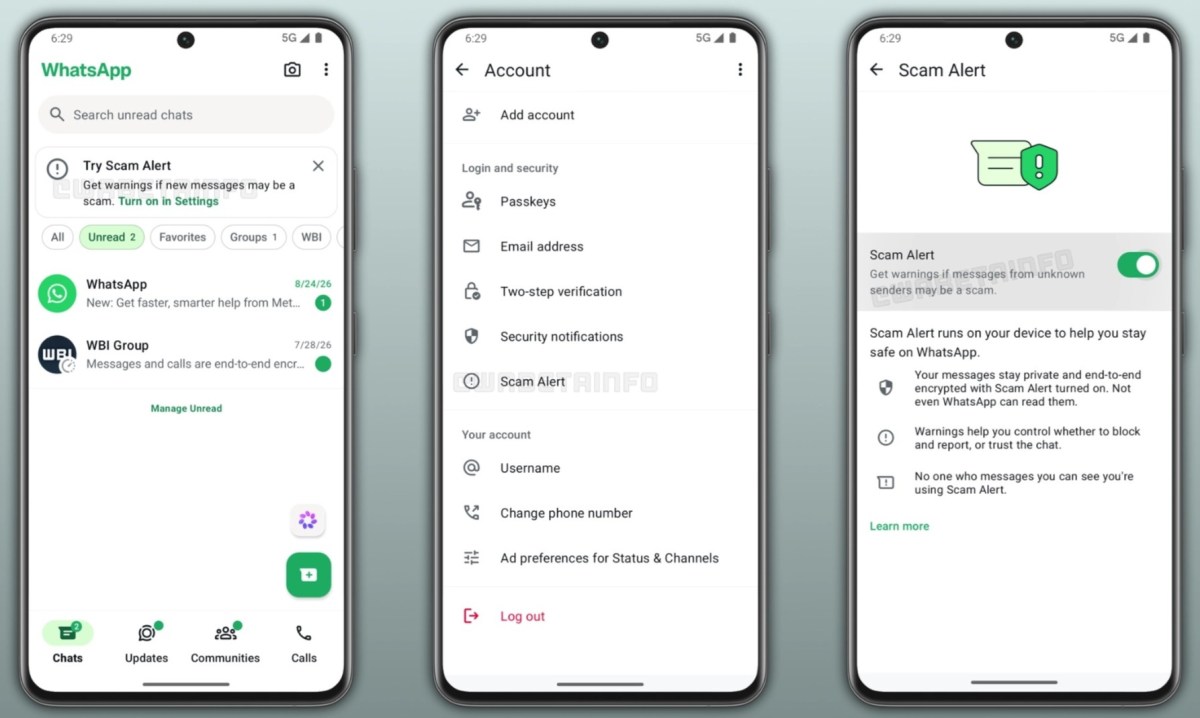 Функция оповещения о мошенничестве в WhatsApp теперь доступна для бета-тестирования на Android