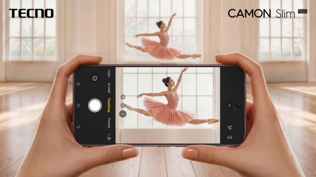 Компания Tecno представила Camon Slim 5G с множеством уникальных элементов отделки задней панели